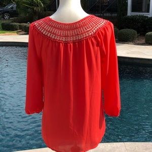 Versona Orange Blouse